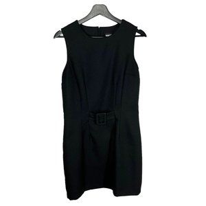 Vintage 90s Black Sleeveless Mini Sheath Dress Size 12